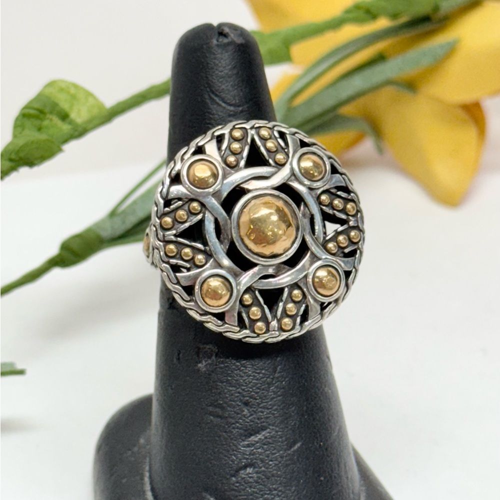 John Hardy Palu Bulan .925 / 22K Gold Round Ring